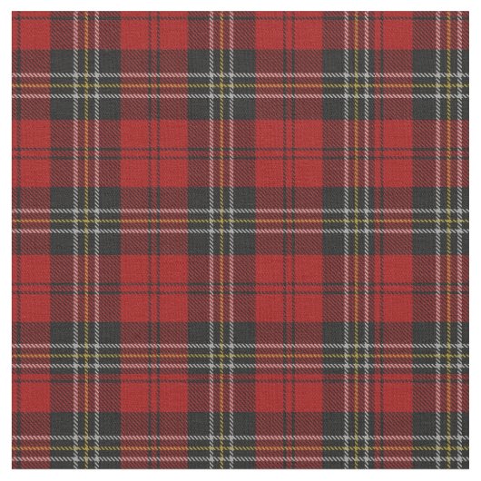 Fabric - Red Tartan Macpherson Clan Stoff (Nahaufnahme)