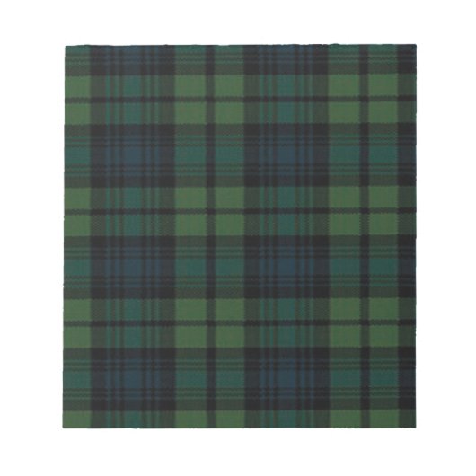 Fabric Tartan Notepad Notizblock (Vorderseite)