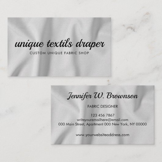 Fabric Textile Tailor Visitenkarte (Vorne/Hinten)