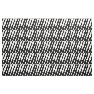 Fabric White Piano Keys Stoff