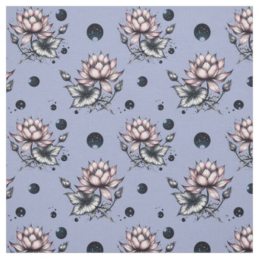 Fabric with bottom woven lotuses stoff (Muster)