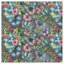 Fabric with snowstorms “Flight in the jungle”