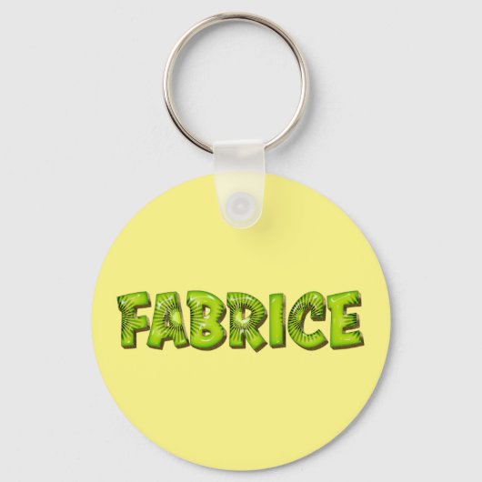 Fabrice Name Kiwi Design Schlüsselanhänger (Vorderseite)