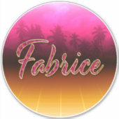 Fabrice Vorname Name golden pink Aufkleber Sticker (Vorderseite)