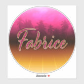 Fabrice Vorname Name golden pink Aufkleber Sticker (Blatt)
