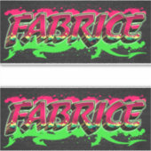 Fabrice Vorname Name Graffiti Aufkleber Sticker (Vorderseite)