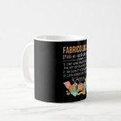 Fabricologe Fakten: Quilter Quilter Quilting Nähen Kaffeetasse (Vorderseite Links)