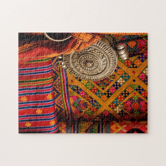 Fabrics, Bhutan Puzzle (Horizontal)