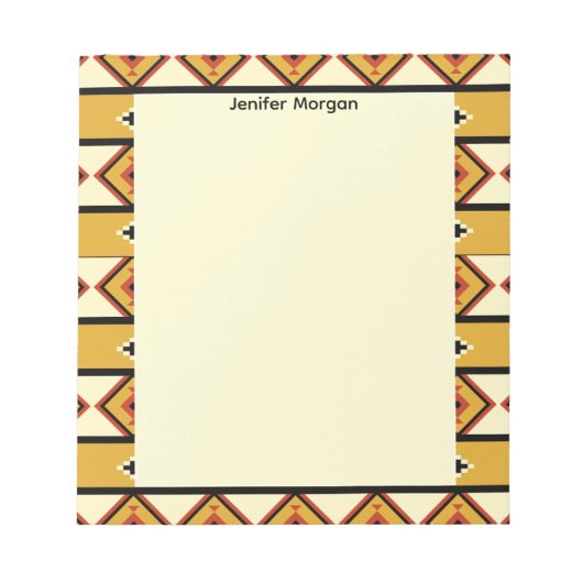 Fabrics Border Stylish Patterns Personalized Notizblock (Vorderseite)