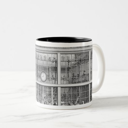 Fabrik für Schrotflintepatronen, Usine Chaudun Zweifarbige Tasse (VorderseiteRechts)