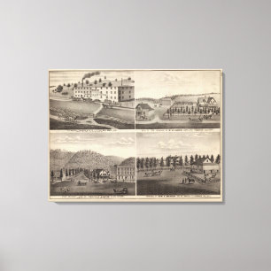 Fabrik, Geschäfte und Residenzen, Minnesota Leinwanddruck