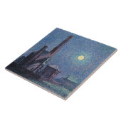 Fabrik im Mondschein (urbane Landschaft) (Luce) Fliese (Seite)