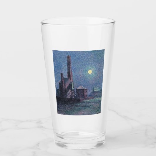 Fabrik im Mondschein (urbane Landschaft) (Luce) Glas (Vorderseite)