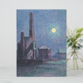 Fabrik im Mondschein (urbane Landschaft) (Luce) Karte (Stehend Vorderseite)