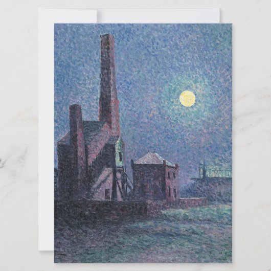 Fabrik im Mondschein (urbane Landschaft) (Luce) Karte (Vorderseite)