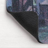 Fabrik im Mondschein (urbane Landschaft) (Luce) Mousepad (Ecke)