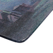 Fabrik im Mondschein (urbane Landschaft) (Luce) Schneidebrett (Ecke)