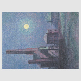 Fabrik im Mondschein (urbane Landschaft) (Luce) Seidenpapier
