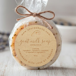 Fabrikat-Etikett für Ziegenmilch Runder Aufkleber