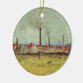 Fabriken in Asnieres von Vincent van Gogh Keramik Ornament (Links)