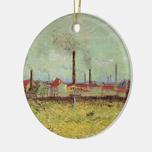 Fabriken in Asnieres von Vincent van Gogh Keramik Ornament (Links)