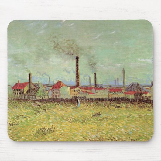 Fabriken in Asnieres von Vincent van Gogh Mousepad (Vorne)