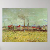 Fabriken in Asnieres von Vincent van Gogh Poster (Vorne)