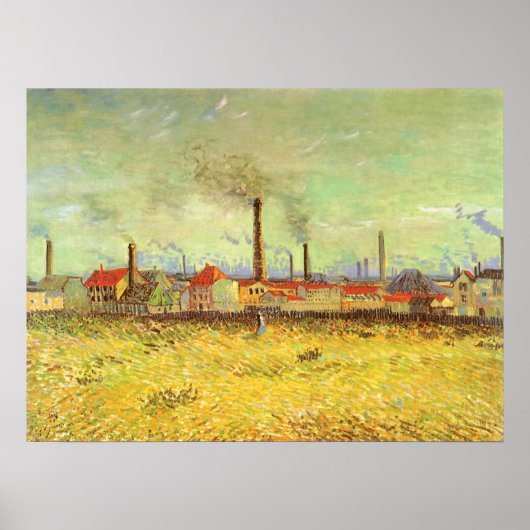 Fabriken in Asnieres von Vincent van Gogh Poster (Vorne)