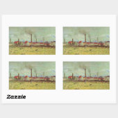 Fabriken in Asnieres von Vincent van Gogh Rechteckiger Aufkleber (Blatt)