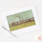 Fabriken in Asnieres von Vincent van Gogh Rechteckiger Aufkleber (Umschlag)