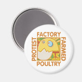 Fabrikische Tierrechte Magnet (Vorderseite/Rückseite)