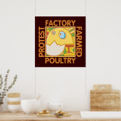 Fabrikische Tierrechte Poster (Küche)