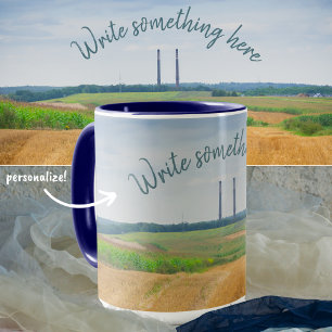 Fabrikschornsteine mit gelbem Feld Tasse