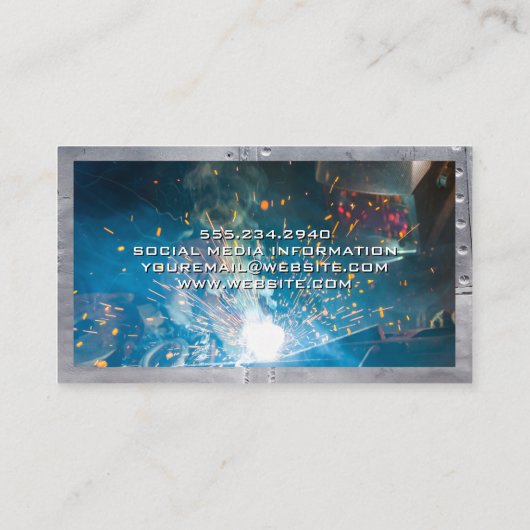 Fabrikschweißfabrikation Visitenkarte (Rückseite)