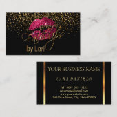 Fabu-Lips mit Gold Confetti Visitenkarte (Vorne/Hinten)