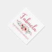 Fabuela Definition I - Fabulous Abuela Flower Serviette (Ecke)