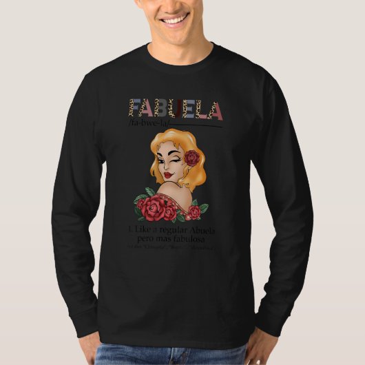 Fabuela Spanish Fabuela Definition Leopard rot T-Shirt (Vorderseite)