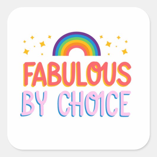 Fabulant von Choice Large LGBT Aufkleber (Vorderseite)