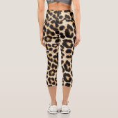 Fabuläre Imitate Leopard Pelz Muster Capri Leggings (Rückseite)