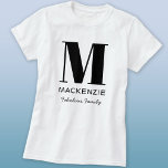 Fabuläre Monogrammbezeichnung T-Shirt<br><div class="desc">Moderne Typografie minimalistisches Monogramm Namensdesign,  das auf Personalisierung umgestellt werden kann. Ideal für die Brautfamilie am Brautparty oder Junggeselinnen-Abschied,  oder als lustige Hochzeitsfeier Gunst oder Geschenk.</div>