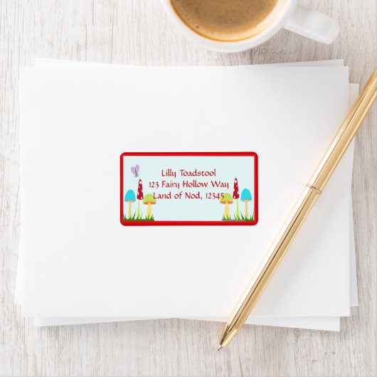 Fabuläre Pilzsorte Adressaufkleber (Insitu)