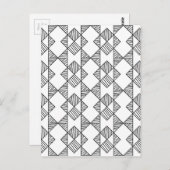 Fabuläre Schwarz-Weiß-Geometrische Sammlung Postkarte (Vorne/Hinten)
