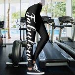 Fabuläre Typografie Leggings<br><div class="desc">Fantastisch (oder ändern Sie Text und Farbe) Leicht zu entwerfen Sie Ihre eigenen Personalisierten, maßgeschneiderten Leggings aus Ricaso - fügen Sie Ihren eigenen Text hinzu - ändern Sie die Hintergrundfarbe, Textfarbe und Schriftart, indem Sie auf Anpassen klicken</div>
