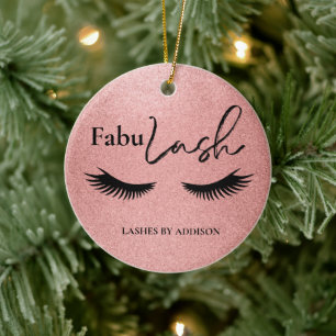 FabuLash Personalisierter Firmenname Holiday Keramik Ornament