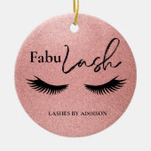 FabuLash Personalisierter Firmenname Holiday Keramik Ornament (Vorne)