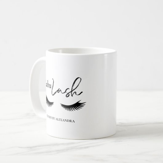 FabuLash Personalisierter Firmenname Kaffeetasse (Vorderseite Links)