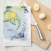 Fabully Scottish Beasts Teetuch Geschirrtuch (Viertel Falte)