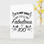 Fabulous 100. Geburtstag Karte (Gelbe Blume)