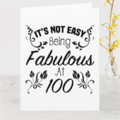 Fabulous 100. Geburtstag Karte (Gelbe Blume)