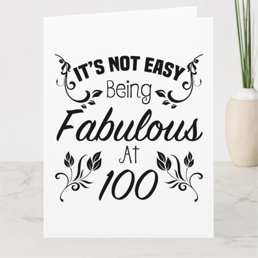 Fabulous 100. Geburtstag Karte (Vorderseite)